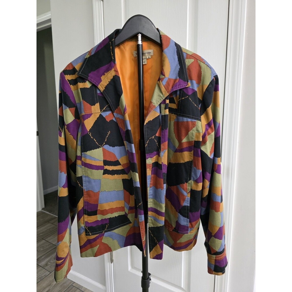 Vintage Patrick Christopher Blazer vibrant multicolor Women's sz 1X